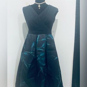 Le Chateau printed organza knee length dress